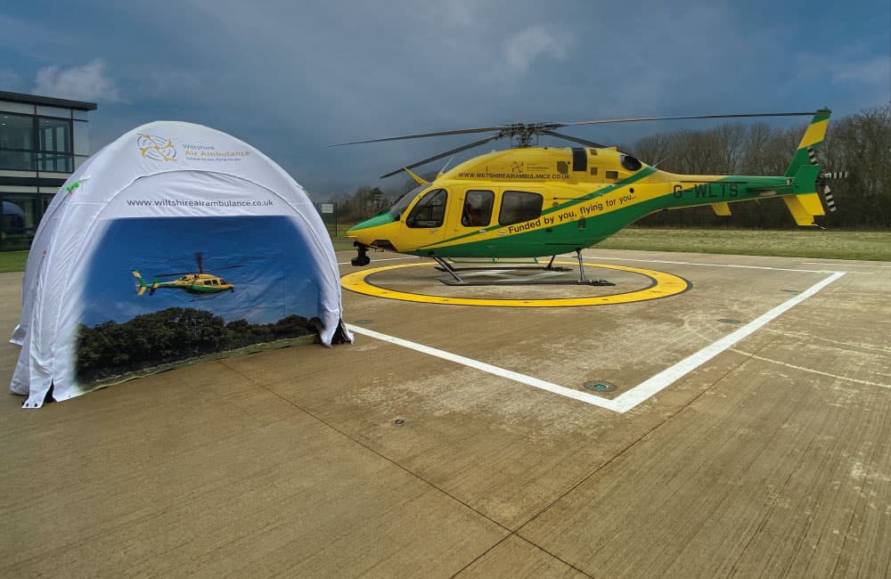 Wiltshire Air Ambulance Inflatable Dome Tent